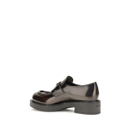 Mocasines slip-on de piel de becerro marrón Bos Taurus de Prada