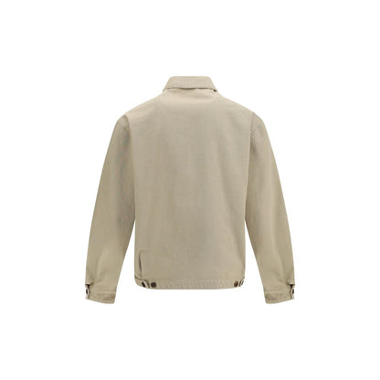 Chaqueta de mezclilla de algodón beige Prada