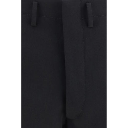 Pantalones De Vestir De Lana Negra Prada Modelo Oves Aries