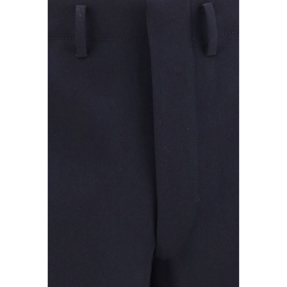 Pantalón de Vestir de Lana Azul Prada Colección Oves Aries