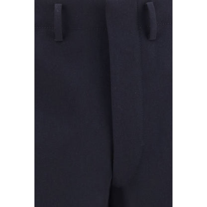 Pantalón de Vestir de Lana Azul Prada Colección Oves Aries