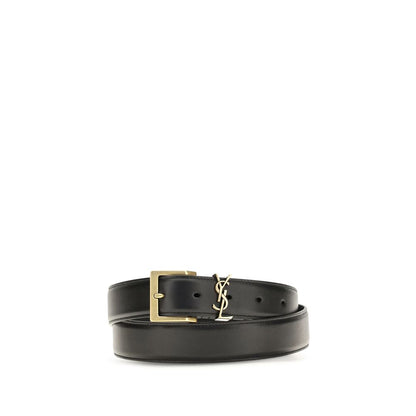 Saint Laurent Regular Belt Black Bos Taurus Leather