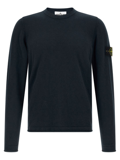Stone Island Breathable Blue Cotton Cardigan