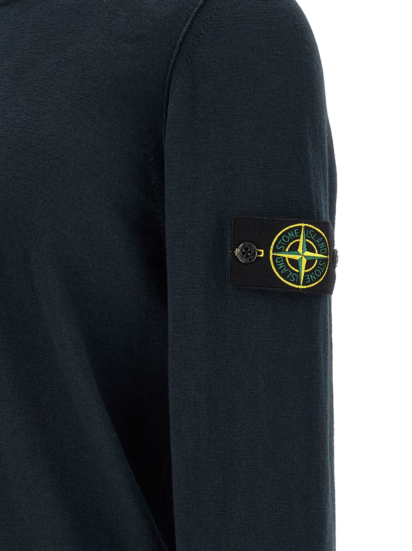 Stone Island Breathable Blue Cotton Cardigan