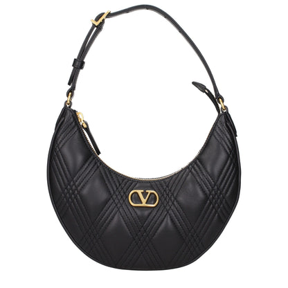 Bolso de hombro Valentino Garavani de cuero negro