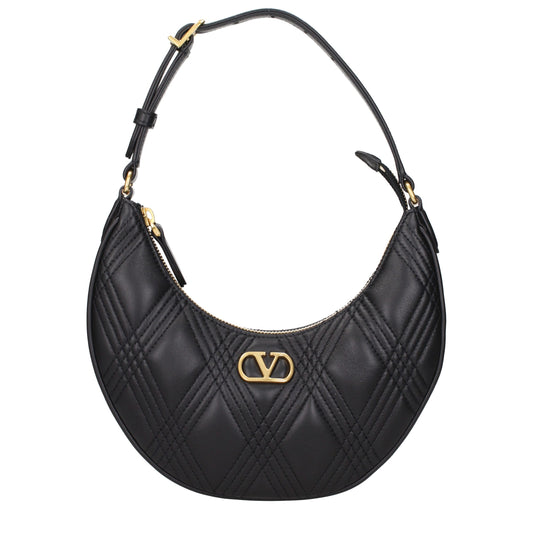 Bolso de hombro Valentino Garavani de cuero negro