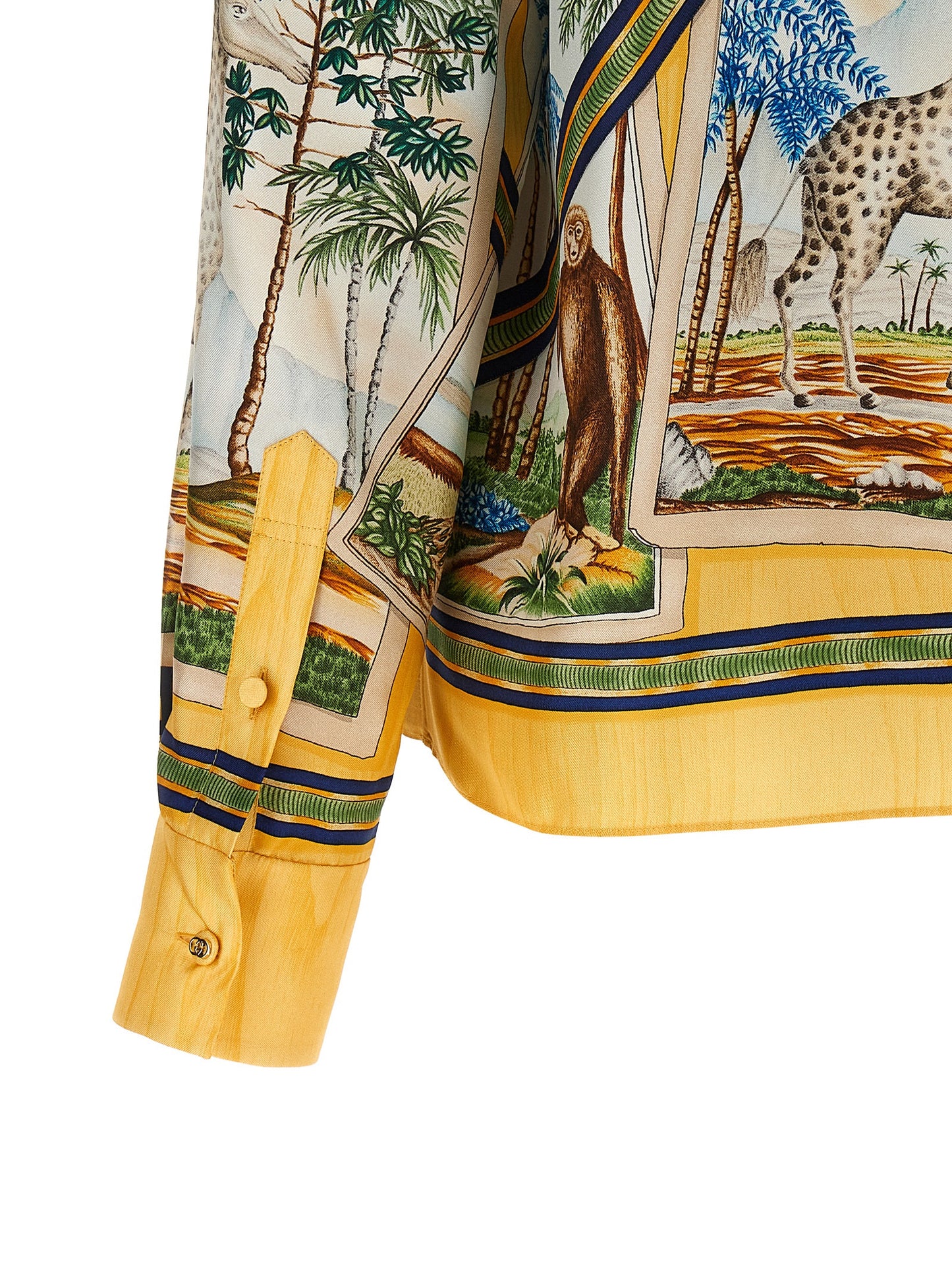 Blusa de seda multicolor Gucci