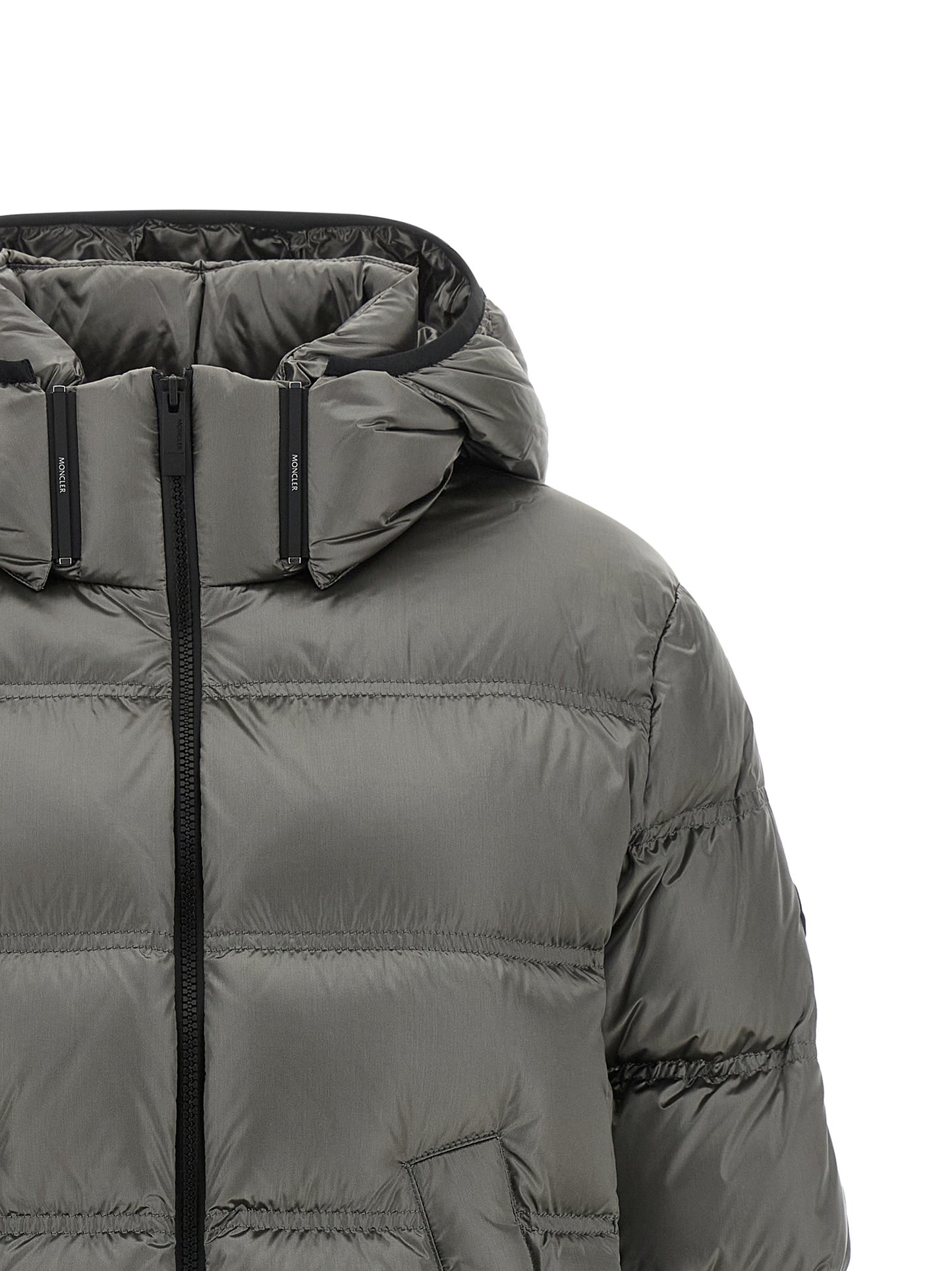 Moncler Veste longue Sensation en polyamide gris