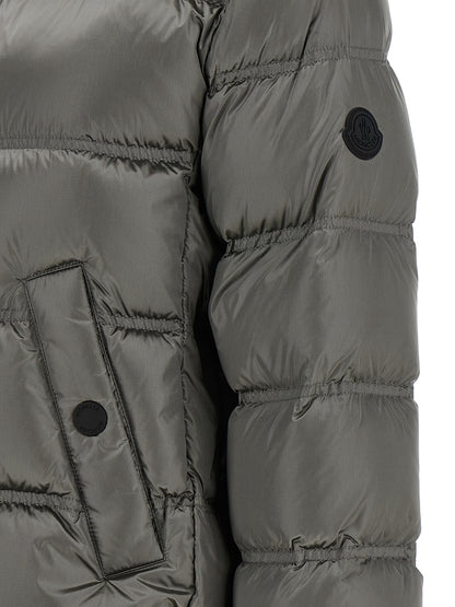 Moncler Veste longue Sensation en polyamide gris
