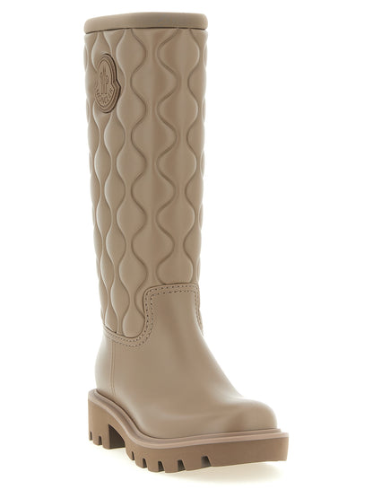 Moncler Beige Pvc Por Encima de la Rodilla