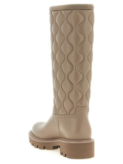 Moncler Beige Pvc Por Encima de la Rodilla