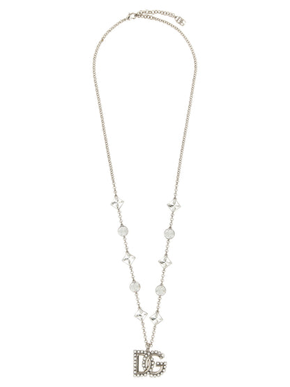 Dolce & Gabbana Silver-Finish Brass Chain Necklace