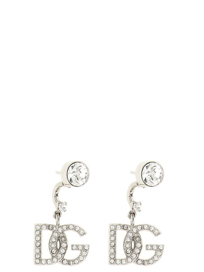 Dolce & Gabbana Boucles d'oreilles en laiton plaqué monogramme DG