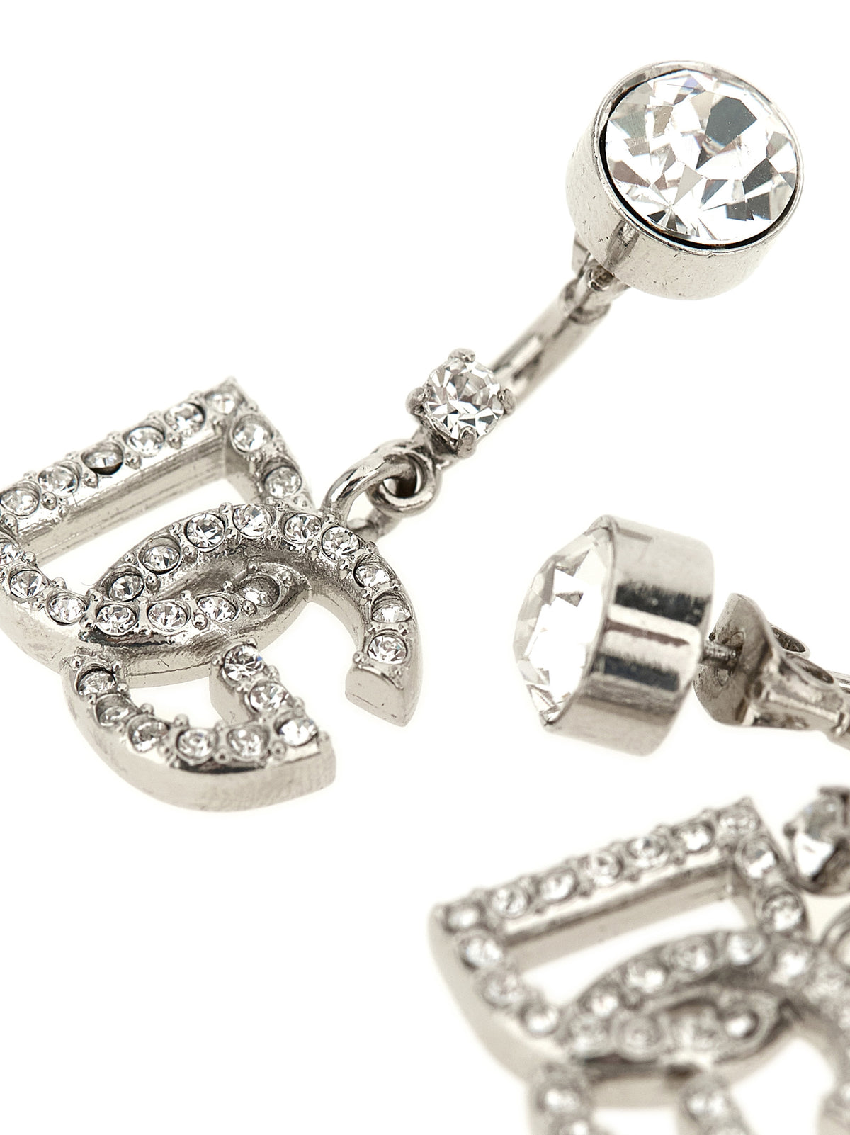 Dolce & Gabbana Boucles d'oreilles en laiton plaqué monogramme DG