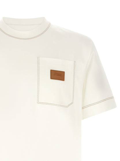 Camiseta Fendi de algodón blanca