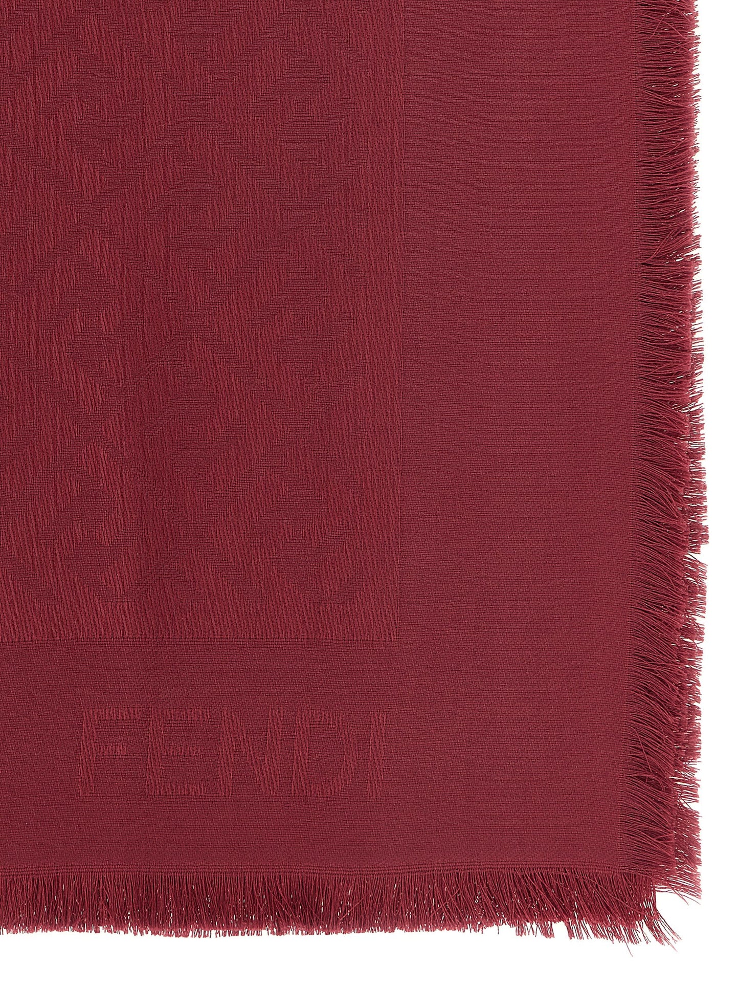 Foulard Fendi de seda color burdeos