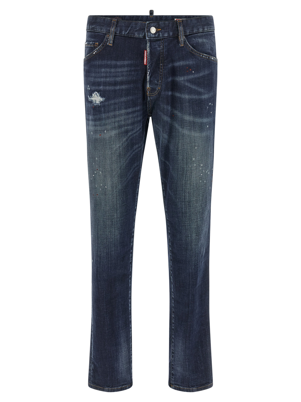 Jeans Droits en Coton Bleu Dsquared² Modèle Teddy