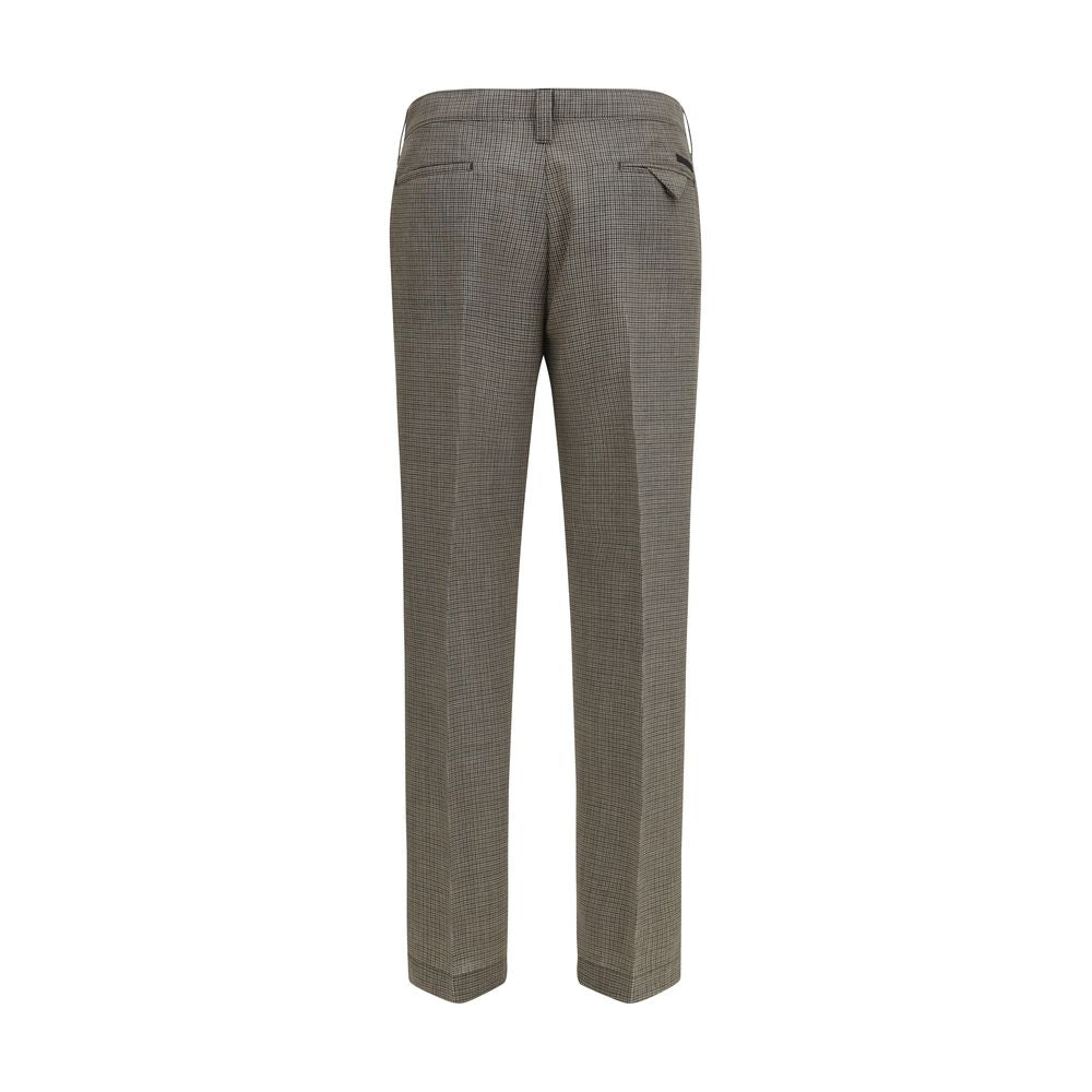 Pantalones Prada Oves Aries de Lana Marrón