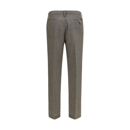 Pantalones Prada Oves Aries de Lana Marrón