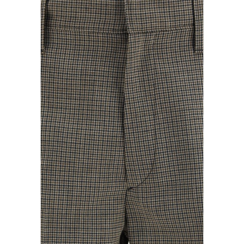 Pantalones Prada Oves Aries de Lana Marrón