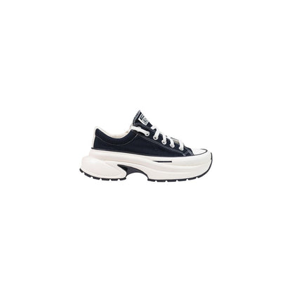 Converse Black and White Textile Run Star Crush Platform Sneakers