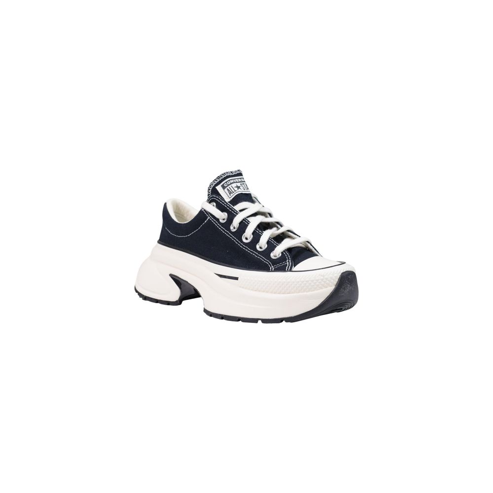 Converse Black and White Textile Run Star Crush Platform Sneakers