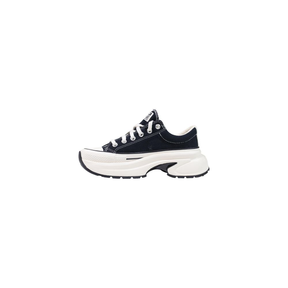 Converse Black and White Textile Run Star Crush Platform Sneakers