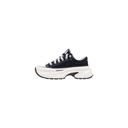 Converse Black and White Textile Run Star Crush Platform Sneakers