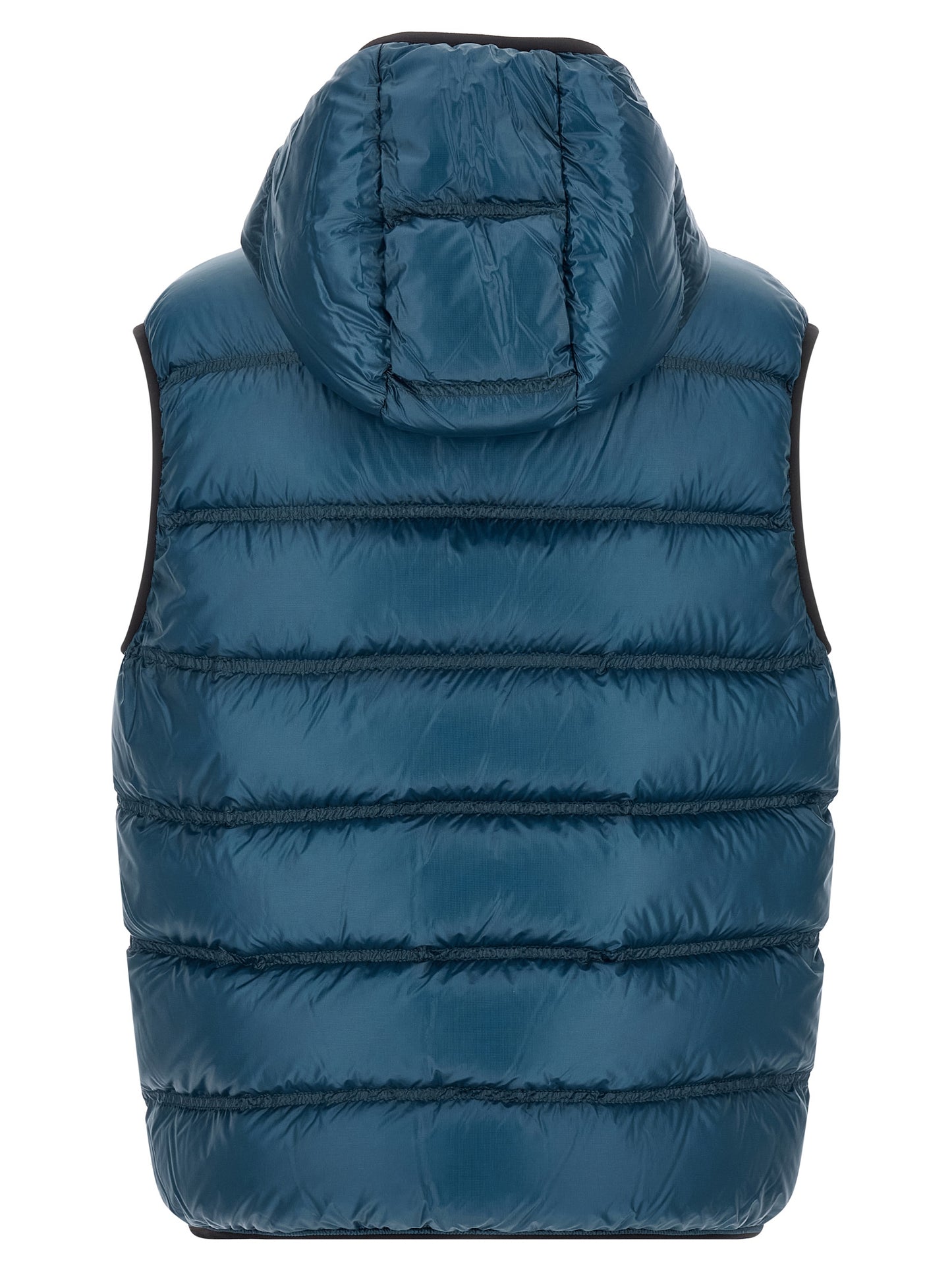 Chaqueta Moncler de poliamida azul de largo completo
