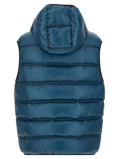 Chaqueta Moncler de poliamida azul de largo completo