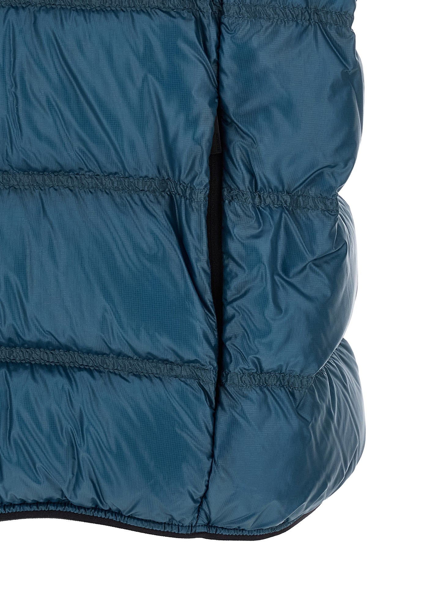 Chaqueta Moncler de poliamida azul de largo completo