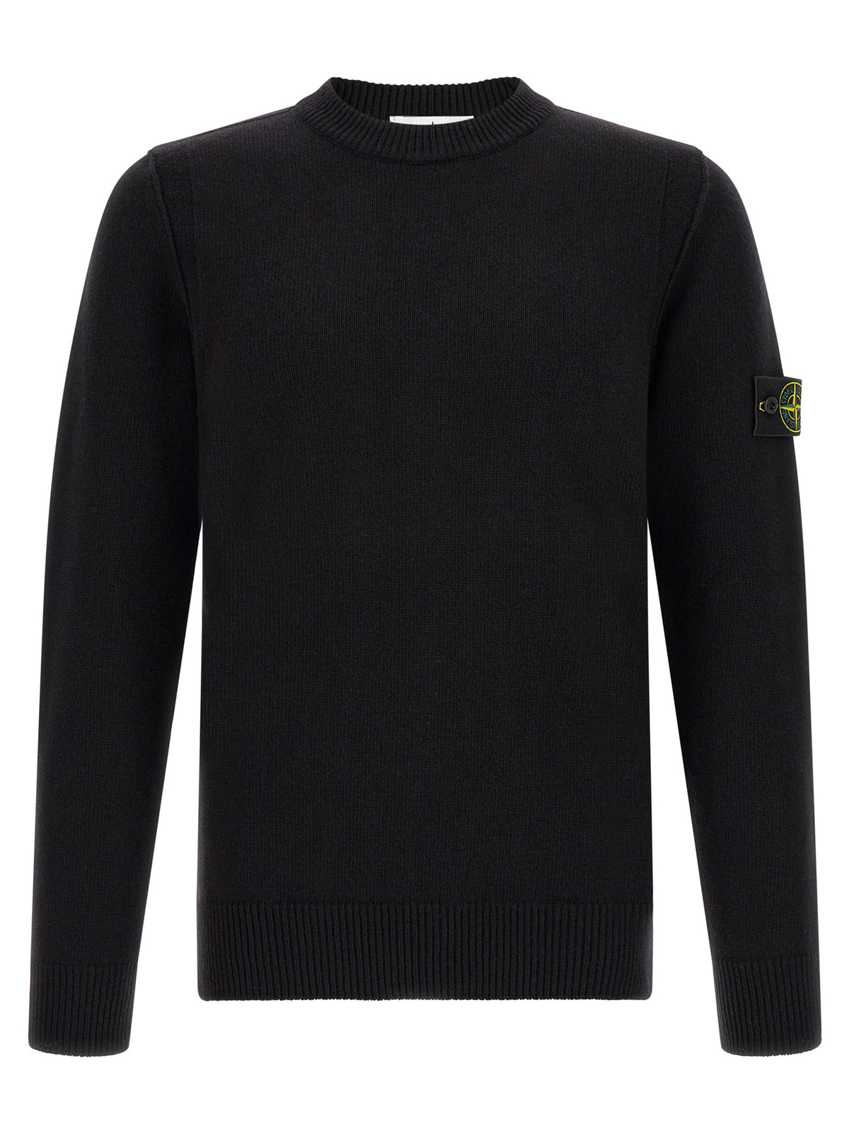 Cárdigan Stone Island de Lana Virgen Negro Suave y Cómodo