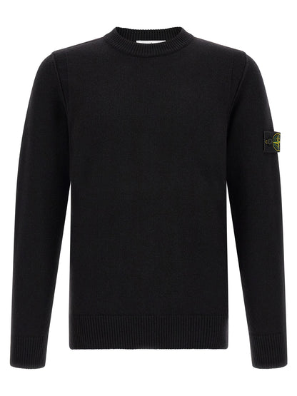 Cárdigan Stone Island de Lana Virgen Negro Suave y Cómodo
