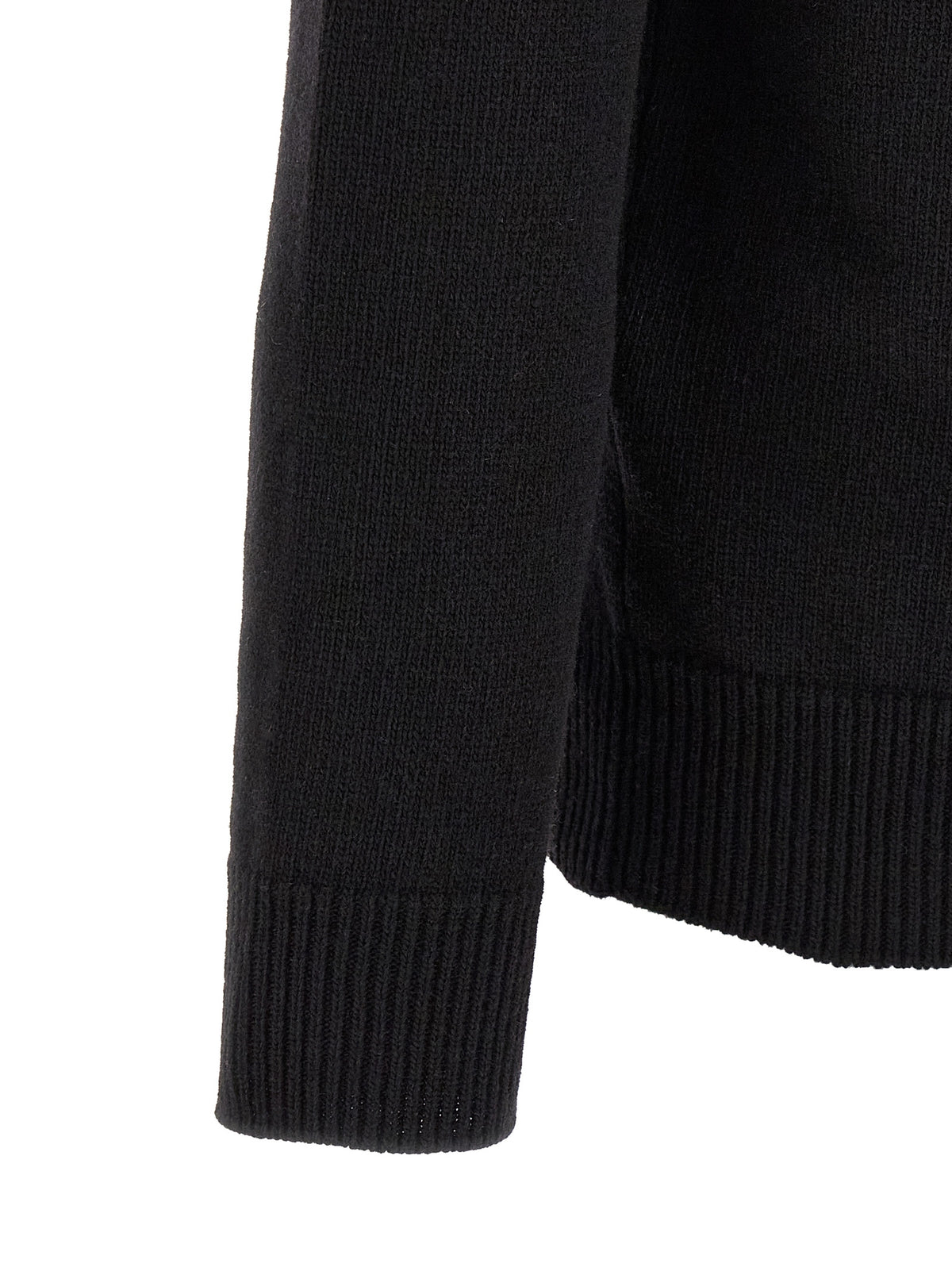 Cárdigan Stone Island de Lana Virgen Negro Suave y Cómodo