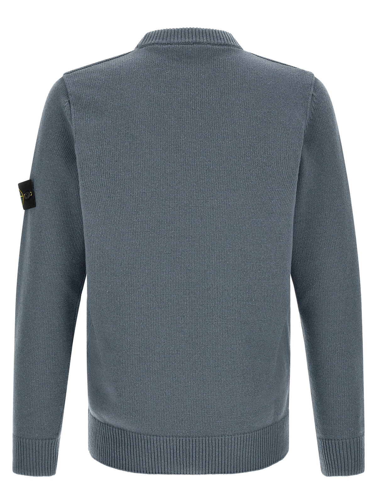 Cárdigan Stone Island De Lana Virgen Azul - Diseño Estructural