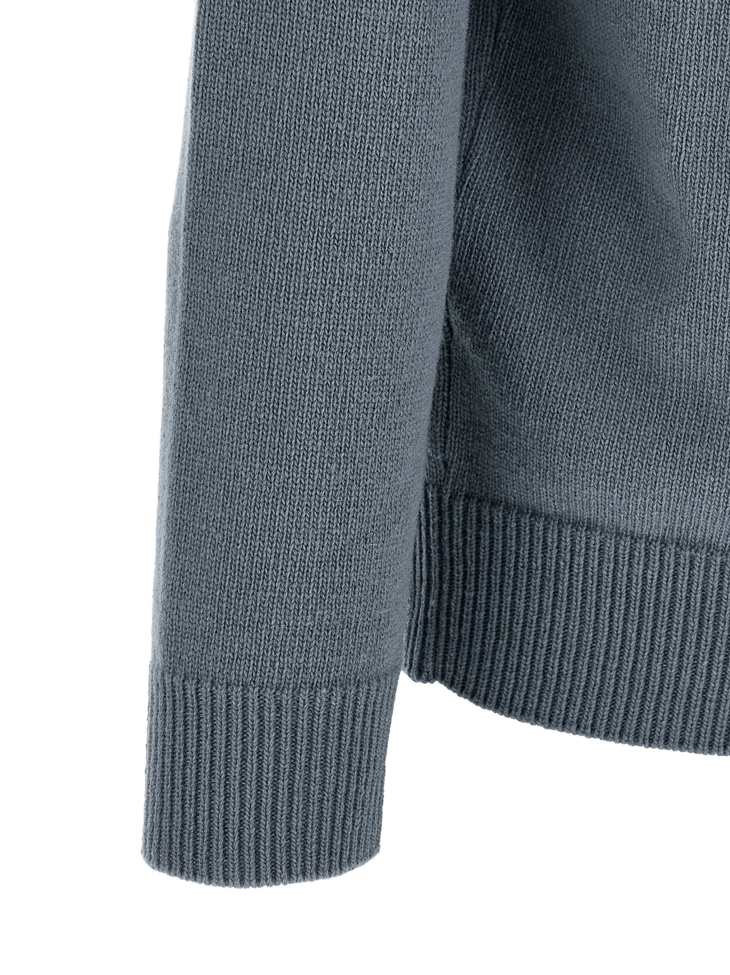 Cárdigan Stone Island De Lana Virgen Azul - Diseño Estructural