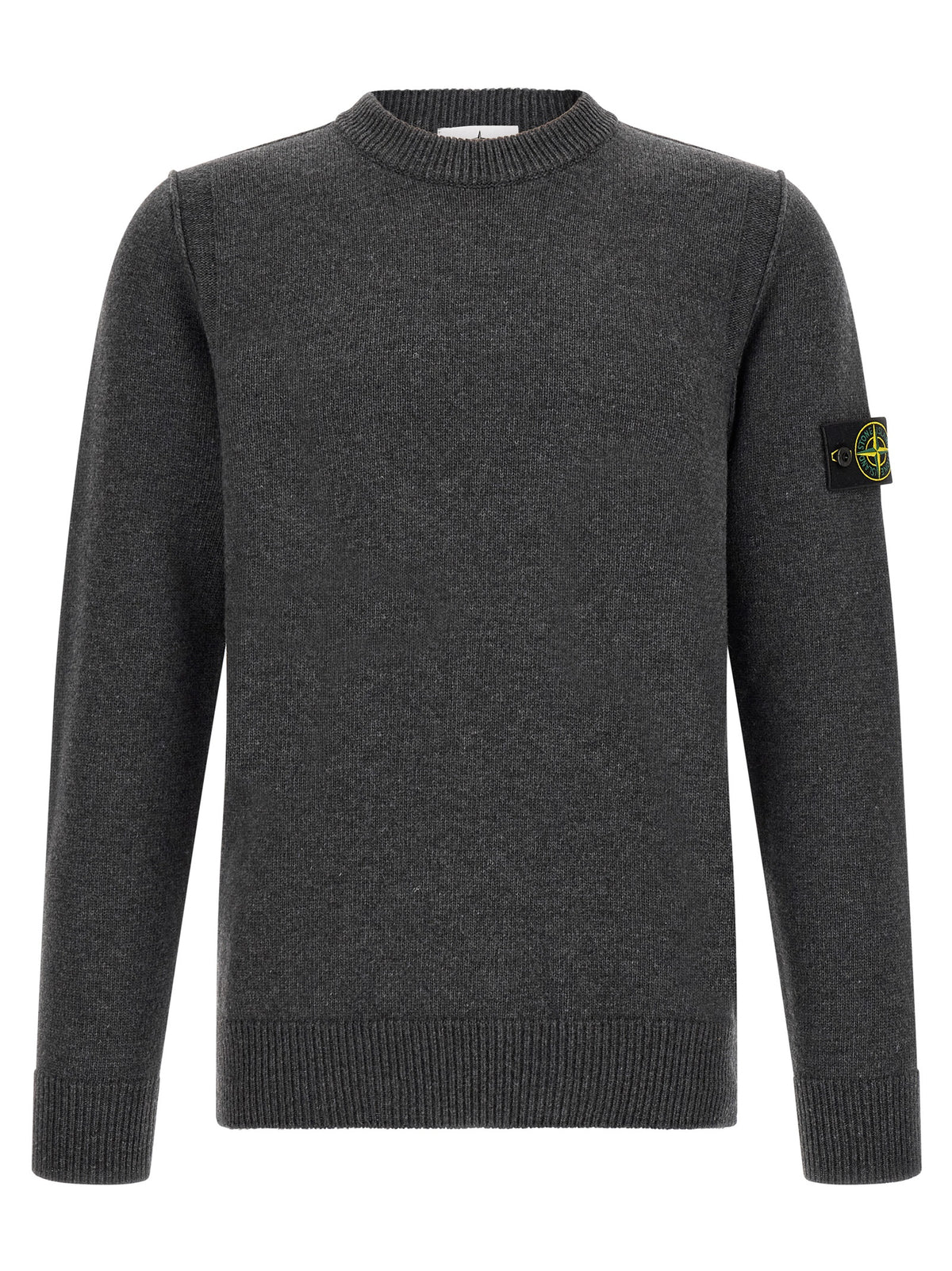 Cárdigan Stone Island Confeccionado en Lana Virgen Gris