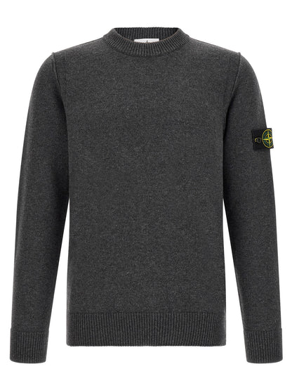 Cárdigan Stone Island Confeccionado en Lana Virgen Gris