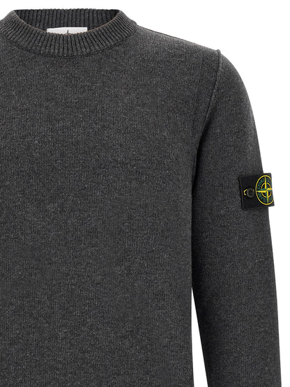 Cárdigan Stone Island Confeccionado en Lana Virgen Gris