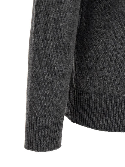 Cárdigan Stone Island Confeccionado en Lana Virgen Gris