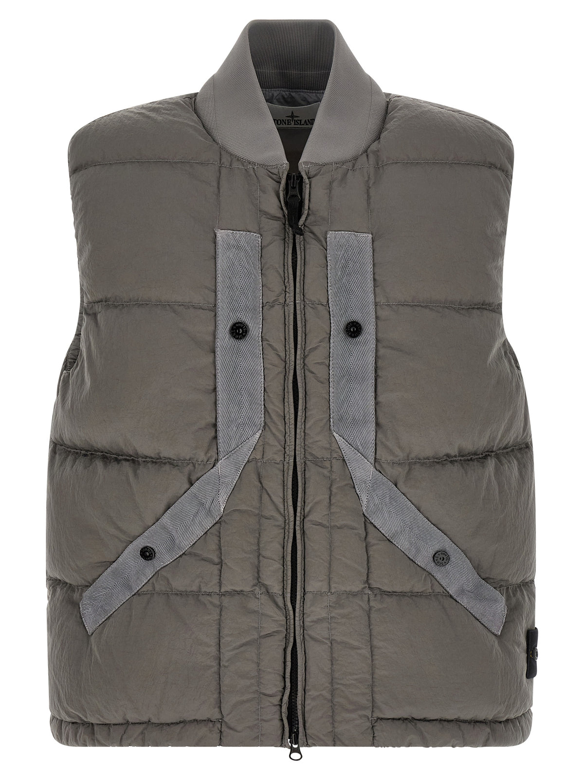Chaleco Stone Island Sin Mangas Poliamida Gris Liso