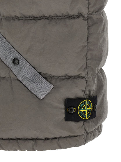 Chaleco Stone Island Sin Mangas Poliamida Gris Liso