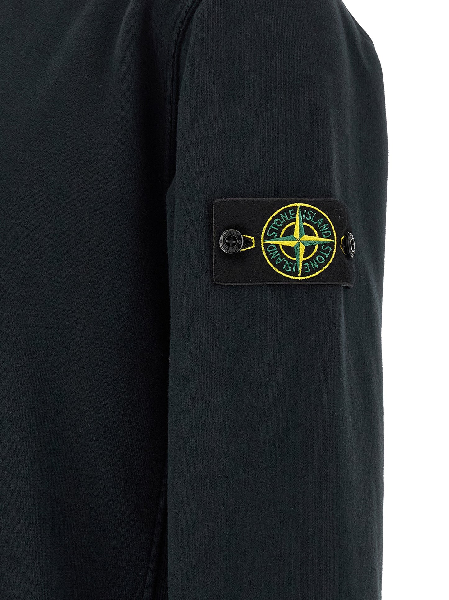Sweat-shirt ras du cou en coton bleu Stone Island