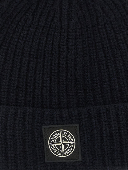 Stone Island Virgin Wool Beanie Blue Model N100012