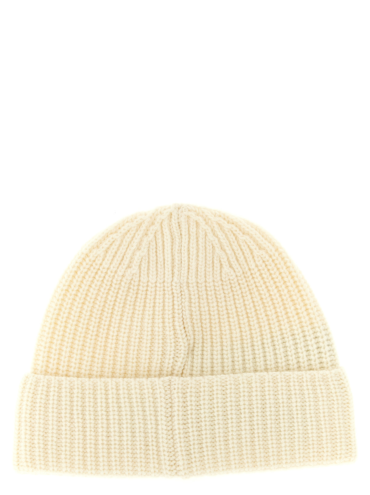 Stone Island Virgin Wool Beanie White Thermal Insulation