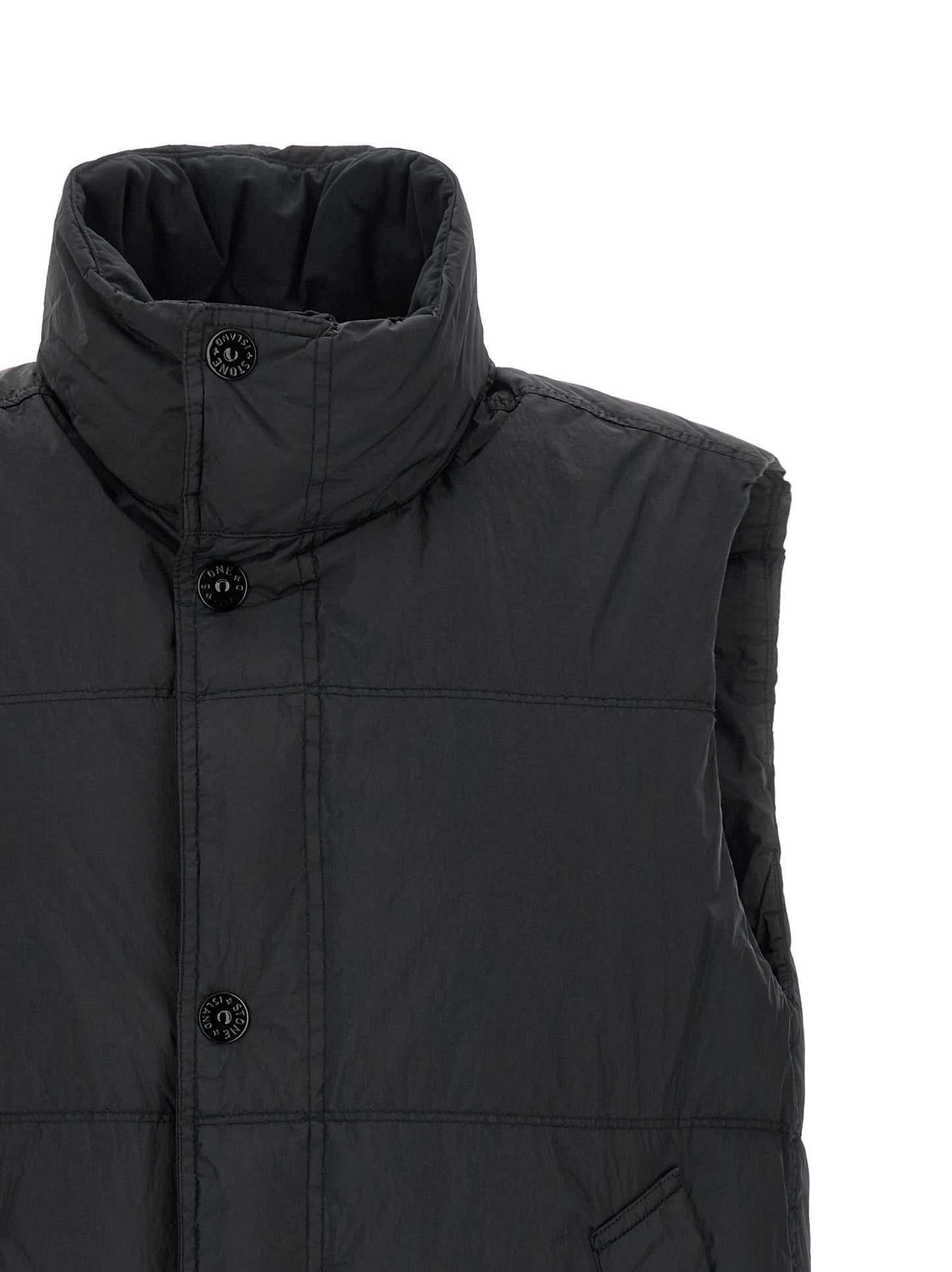 Stone Island Chaqueta Sin Mangas De Poliamida Azul - Aislamiento Térmico
