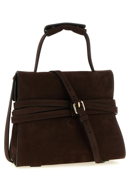 Bolso Moschino Con Correa En Piel De Vacuno Marrón