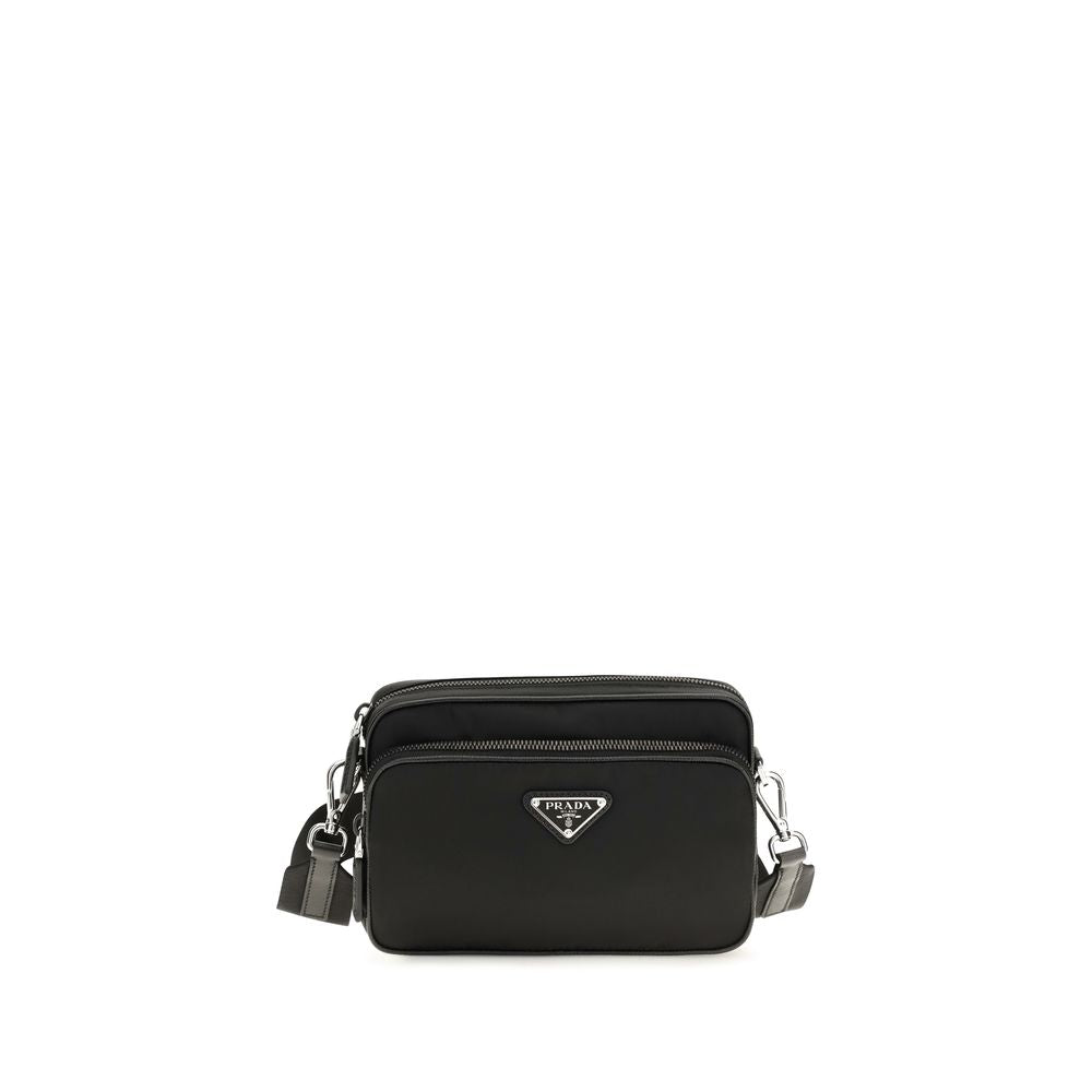 Bolso de hombro Prada de poliamida reciclada negra