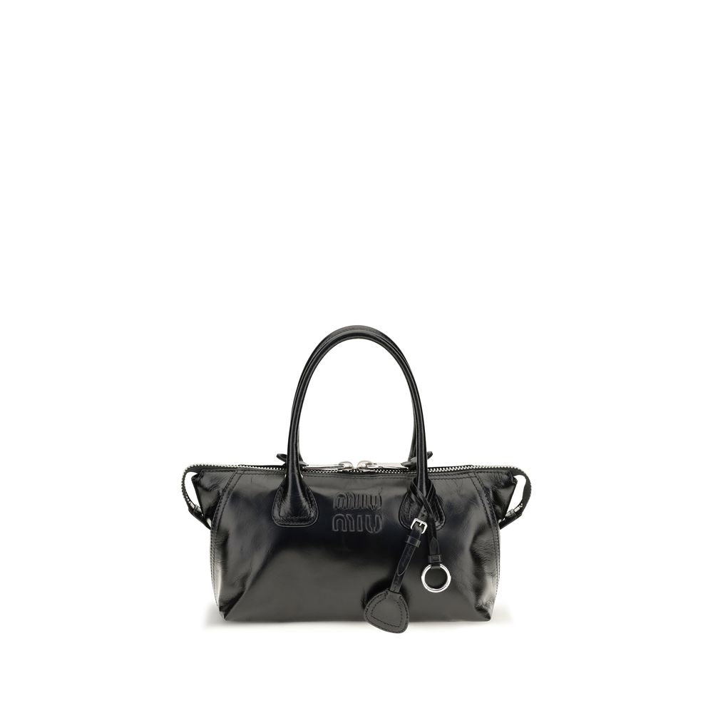 Bolso Miu Miu de piel de becerro negra Bos Taurus