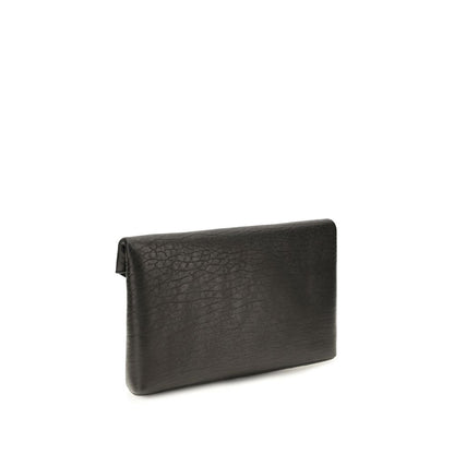 Cartera Saint Laurent negra de piel de cordero Ovis Aries Aries